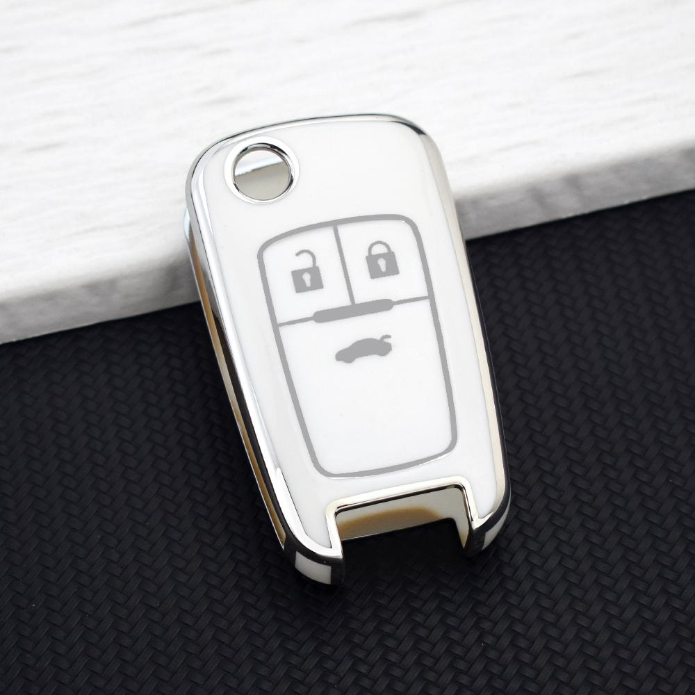 2/3 Buttons Tpu Car Key Case Cover For Chevrolet Malibu Cruze Camaro Aveo Sail Epica Lova Impala Orlando For Buick Opel Key Bag