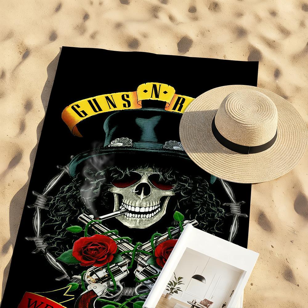 Bnad G-Guns N R-Roses-S Towel Sports Quick Dry Travel Camping Gear Sandproof Soft Light Large Beach Towel