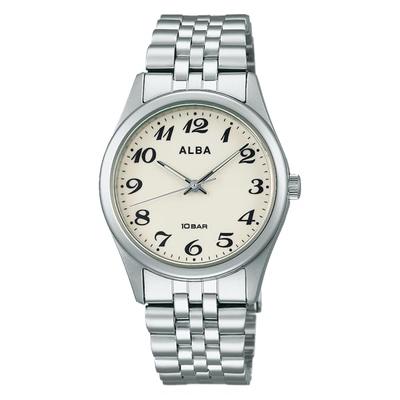 Seiko Uhr Alba Uhr Quarz Edelstahl Verstärkt Wasserdicht für Den Alltag Analog SEIKO ALBA Herren (10 ATM) (Silber (AEFK425))
