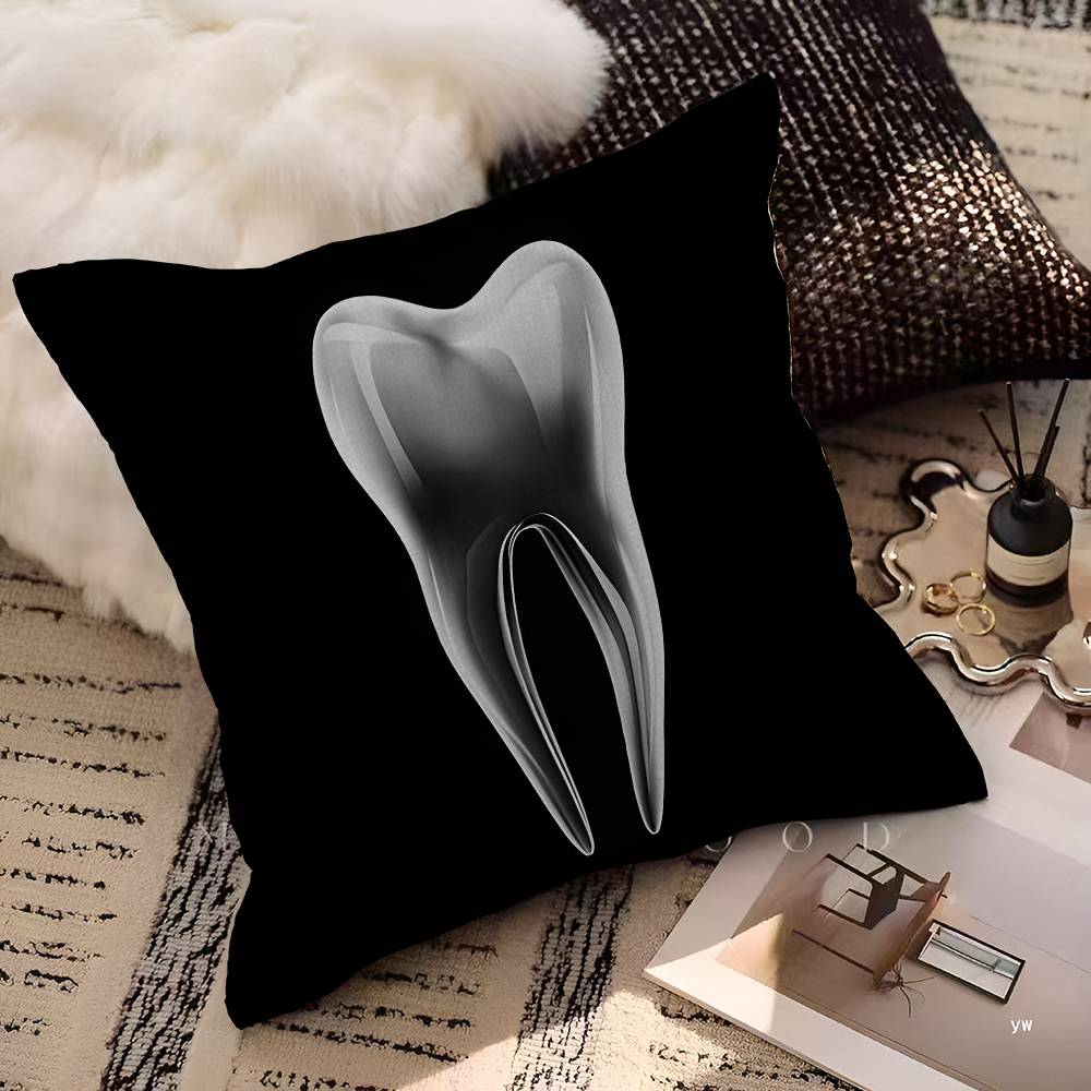 The Dentist Tooth Pillow Cushion Cover Pillowcase Living Room Sofa Home Decor Customized