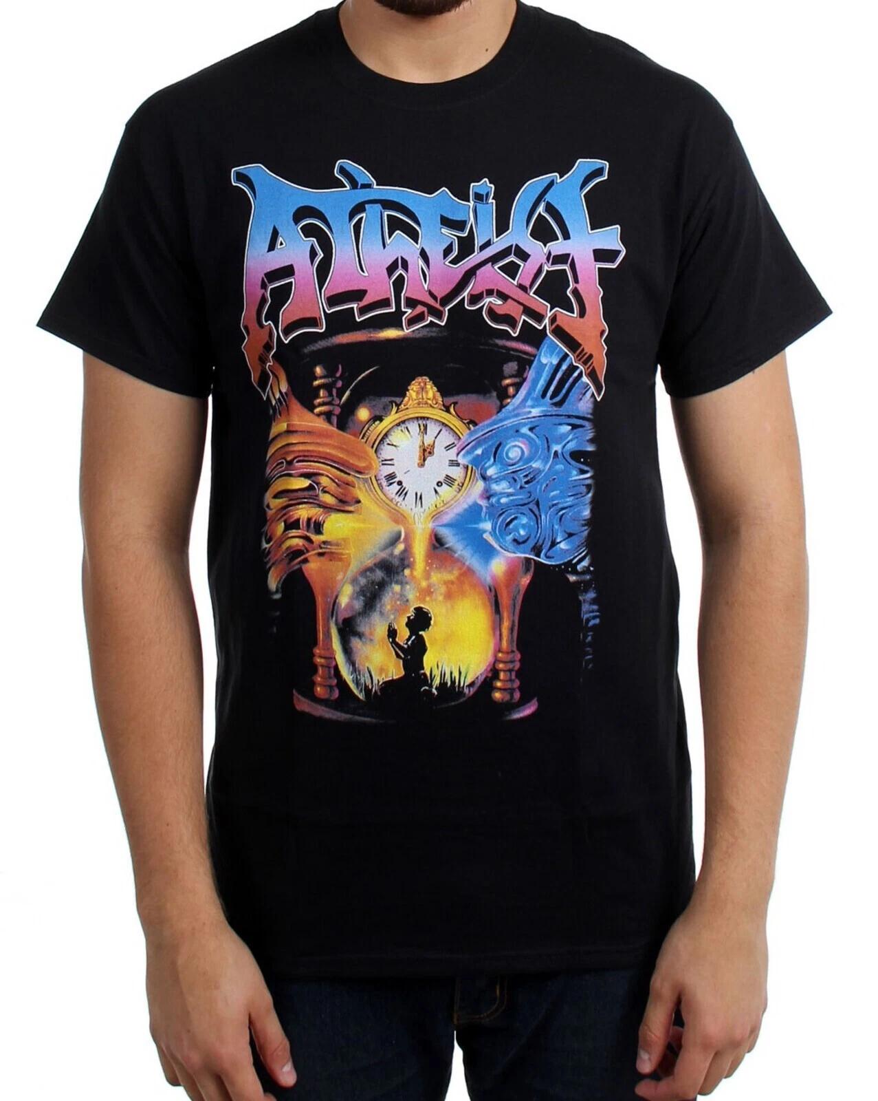 ATHEIST cd cvr PIECE OF TIME / ELEMENTS Collage Official SHIRT SM New presence 2XL