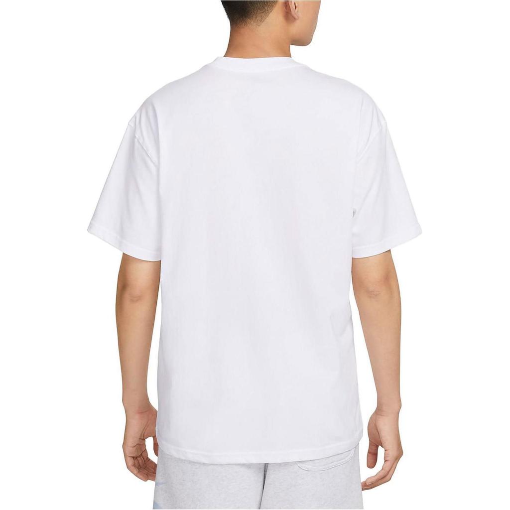 Nike T Shirts Men's White Crew Neck Moderate Straight Fit FD1301-100