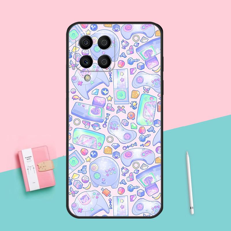90s Sweet Kawaii Game Controller For Samsung Galaxy M16 M31 M21 M33 M53 M13 M12 M32 M52 M11 M35 M55 M15 M14 M34 M54 M06 Case