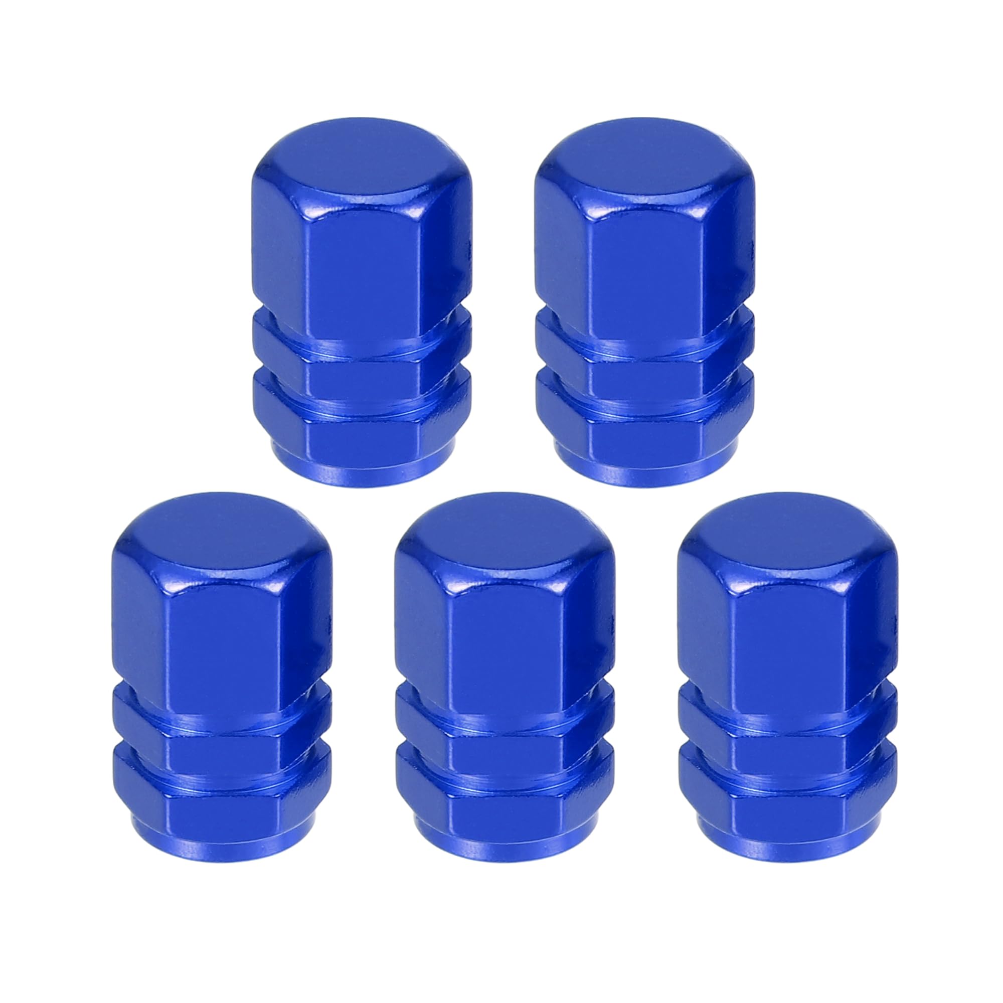 

Partuto 5pcs 0.43 x0.39 x0.63 Universal Tire Wheel Valve Caps - Durable Car Tire Valves Dust Caps - Aluminum Alloy Blue