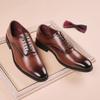 Large Size New Four Seasons Business Leather Shoes Men's Formal Wear Single Shoes Gentleman's Office Wedding Men's Shoes One Piece 2025