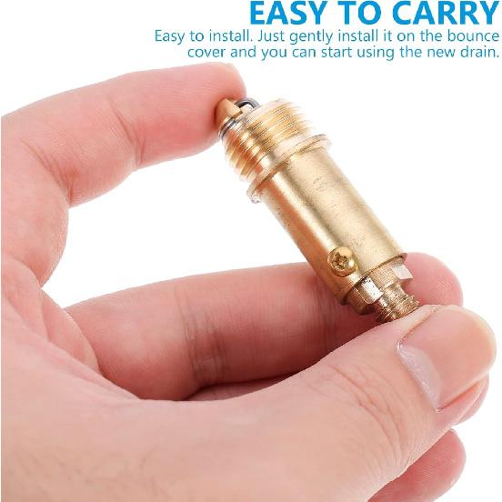 2pcs Brass Pop-up Drain Stopper Bolt Sink Spring Plug Basin Clicker Bolt