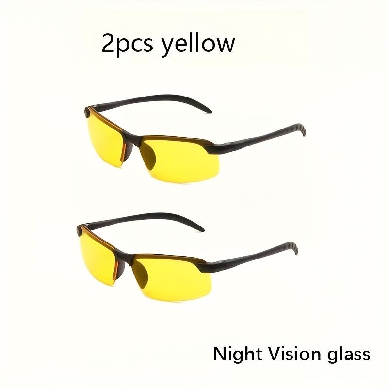 Half-Frame Night Vision Decorative Glasses for Men and Women Stylish Eyewear for And Night Driving