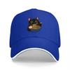 Black Cat Eating Noodles Baseball Cap Cute Animal Food Design Adjustable Hat for Unisex and Women Fashion Streetwear Accessory