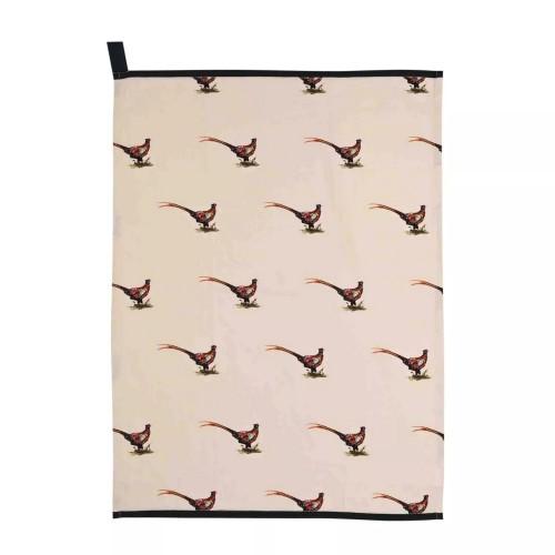 Meg Hawkins Cotton Pheasant Tea Towel