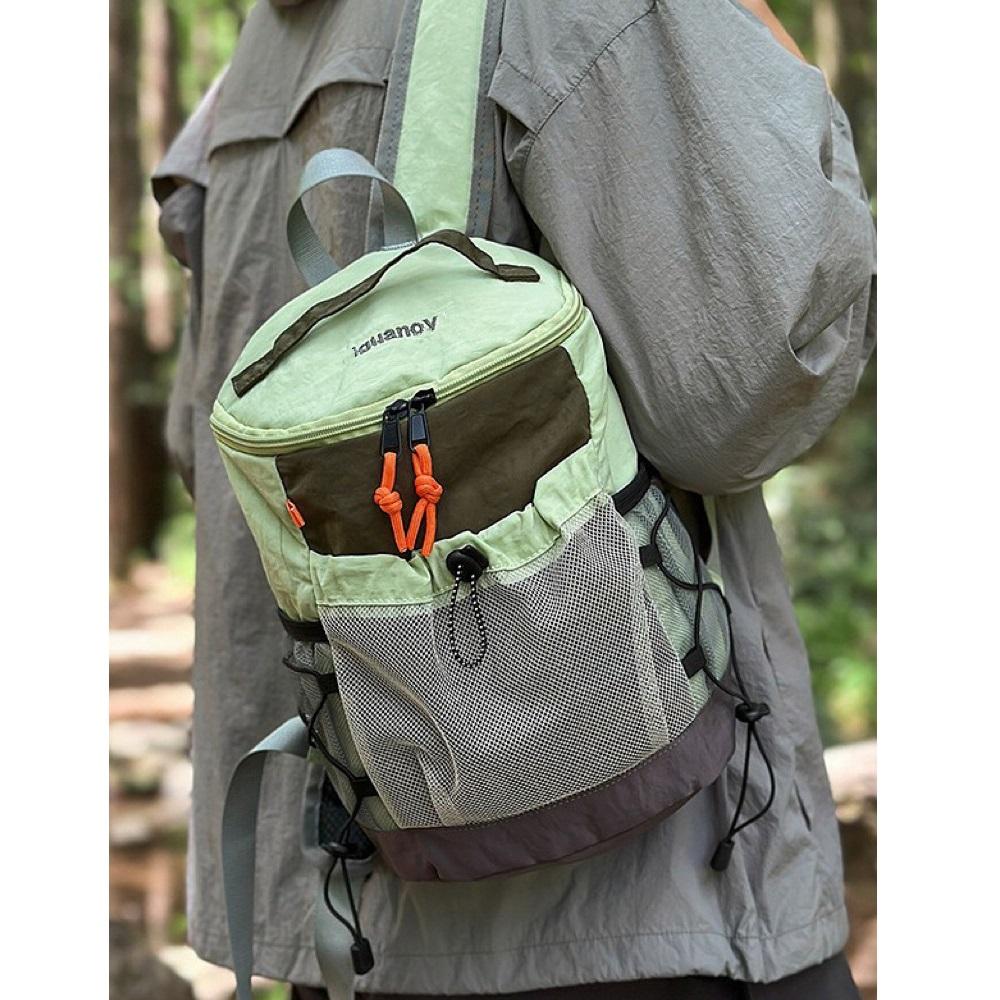 Nylon Outdoor Casual Rucksack with Main Compartment and Drawstring Pocket