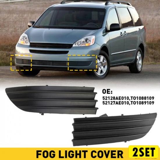 2/4Pcs Fog Light Cover Set For 2004-2005 Toyota Sienna Front Left And Right Prim