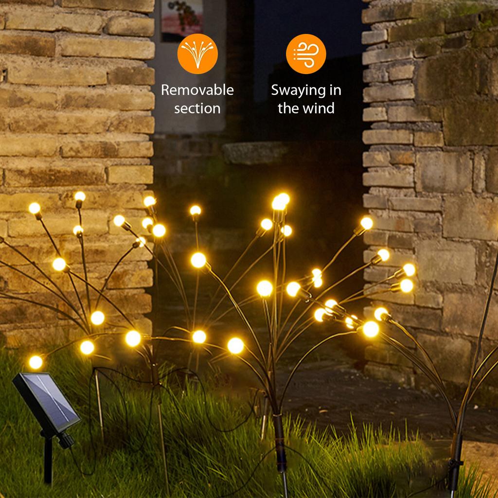 8LED Firefly Atmosphere Light with Remote Control Solar Decorative Light Lighting Ornaments 1200mAh Home Decor for Party Wedding