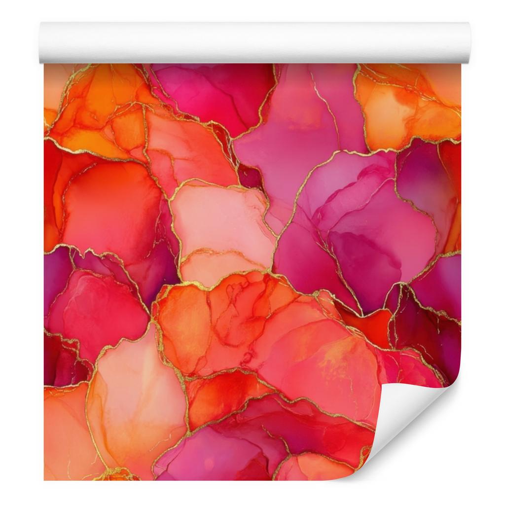 Ink Red, Peach and Pink Wallpaper for Living Room and Bedroom 50x1000