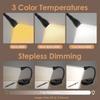 Rechargeable 3-Color Book Light Night Lamp with Clip for Reading In Bed Table Lamps with Stepless Brightness