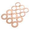 2 Set 3 Cylinder Injector Seal Kit Compatible with Kubota D750 D850 D950 Engine Valves 6 Engine Stroke 70mm Copper Washers