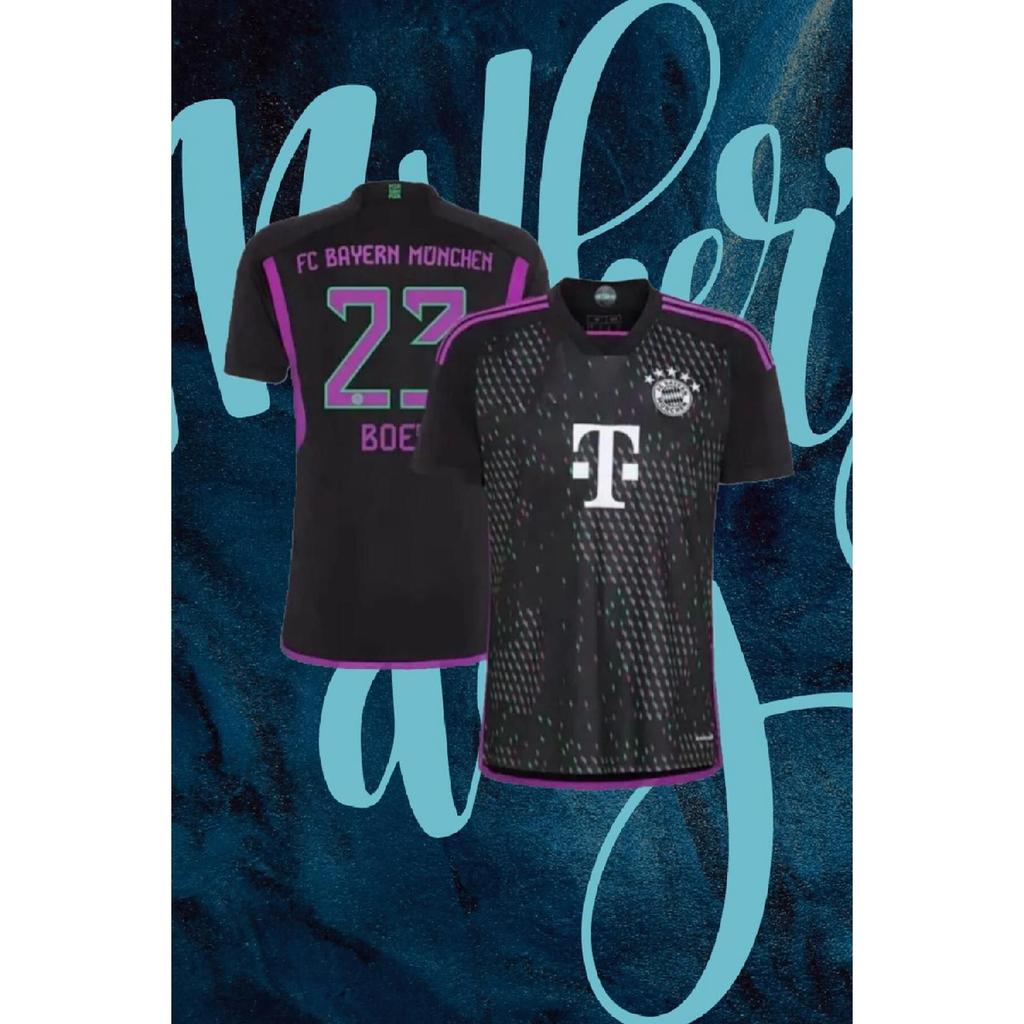 Bayern München 2023/2024 Neue Saison S.boey Schwarzes Auswärtstrikot