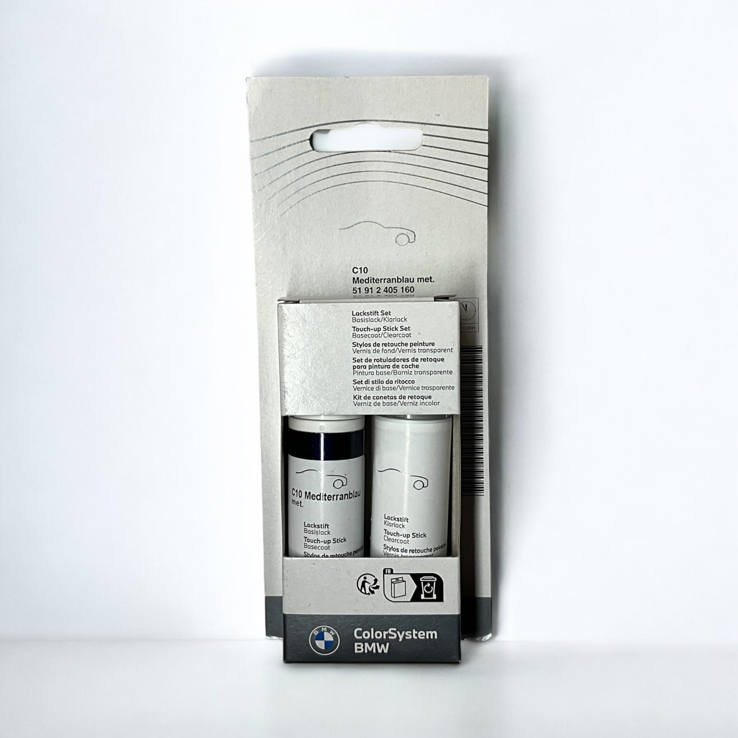 

[BMW Genuine] BMW Touch Up Paint: Mediterranean Blue (Color Number: C10)