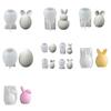 Silicone Molds Easter Bunny Egg Casting Mold Set for Plaster Soy Wax Resin Flexible Easy Release Craft
