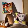 JoJo's Bizarre Adventure Pillow Case Sofa and Living Room Decorative Cushion Covers Dust-proof and Mite-proof Invisible Zipper