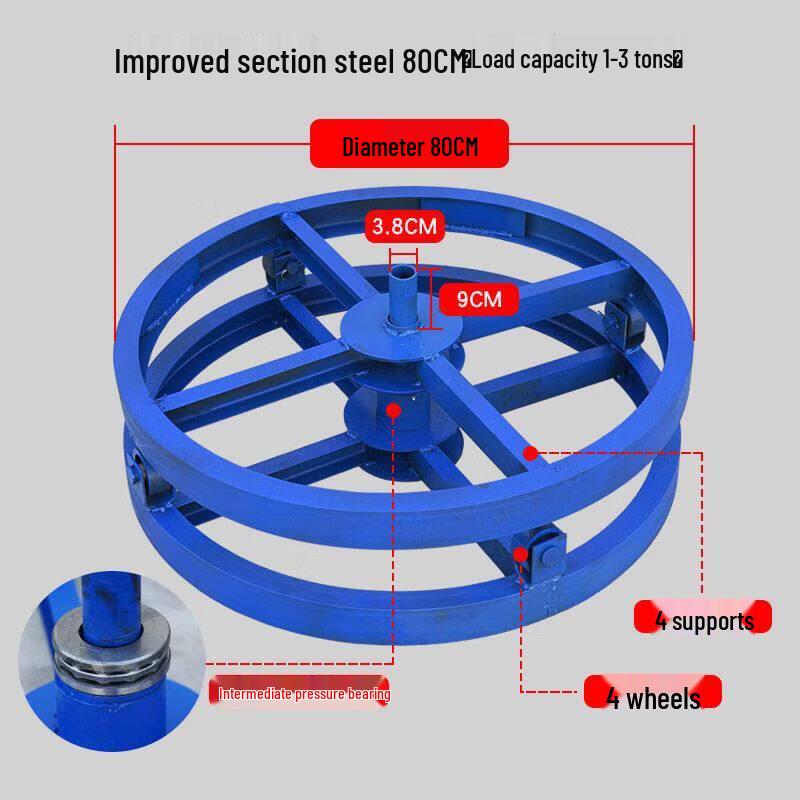 Rongyu 80CM Channel Steel Cable Unwinding Stand with Wheels