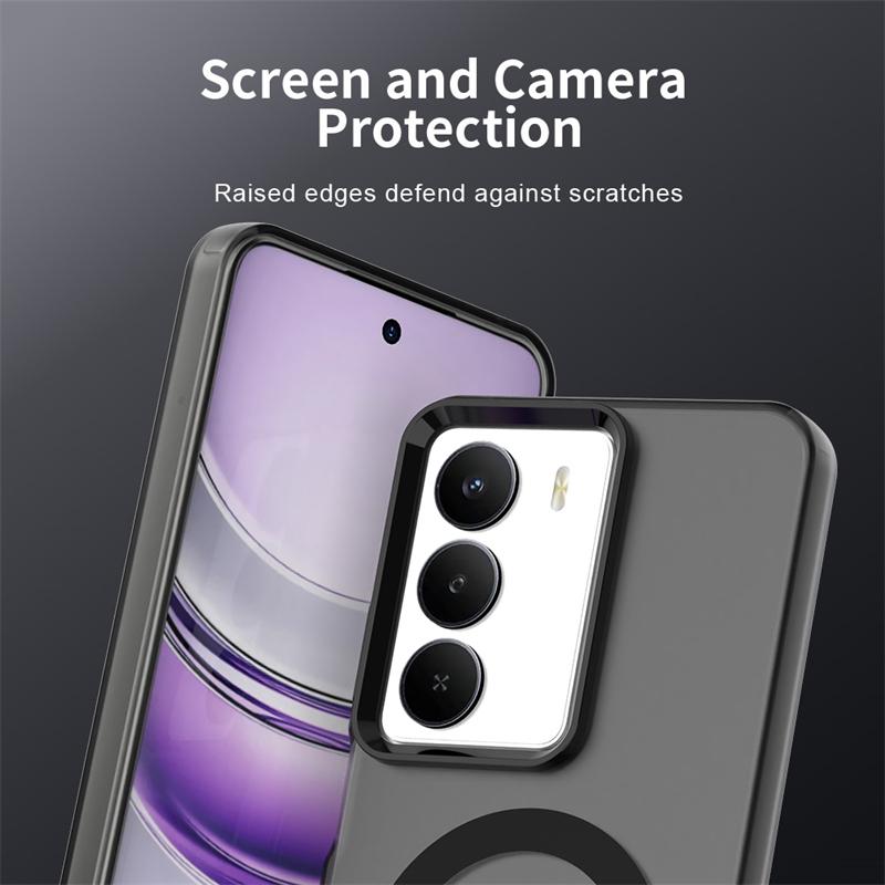 Transparent Case For Realme 14x Case For Realme 14x Magnetic Adsorption Wireless Charge Back Cover For Realme 14x Case 6.67 inch