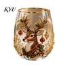Feestelijk Ritueel Eetkamer Accessoire 330ML Kerst Glas Waterbeker, Krans/Kerstman/Hert/Kousen/Sneeuwman Patroon Feestelijk Glaswerk Seizoensgebonden