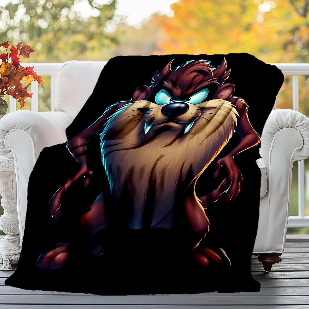 

Tazmanian devil, cartoon character, - Throw Blanket, Soft Bedding Cover, Flannel Blankets, Living Room, Travel, Camping,All Seasons Use077 130x150cm(51x59inch)