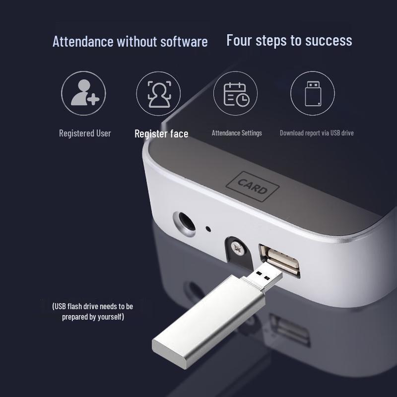 Realand Dynamic Facial Recognition Time Attendance & Access Control System CN plug (adapter included)