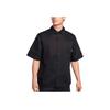 Nike Solid Color Polo Casual Sports Short Sleeve Shirt Men Shirts Black DX0899-010