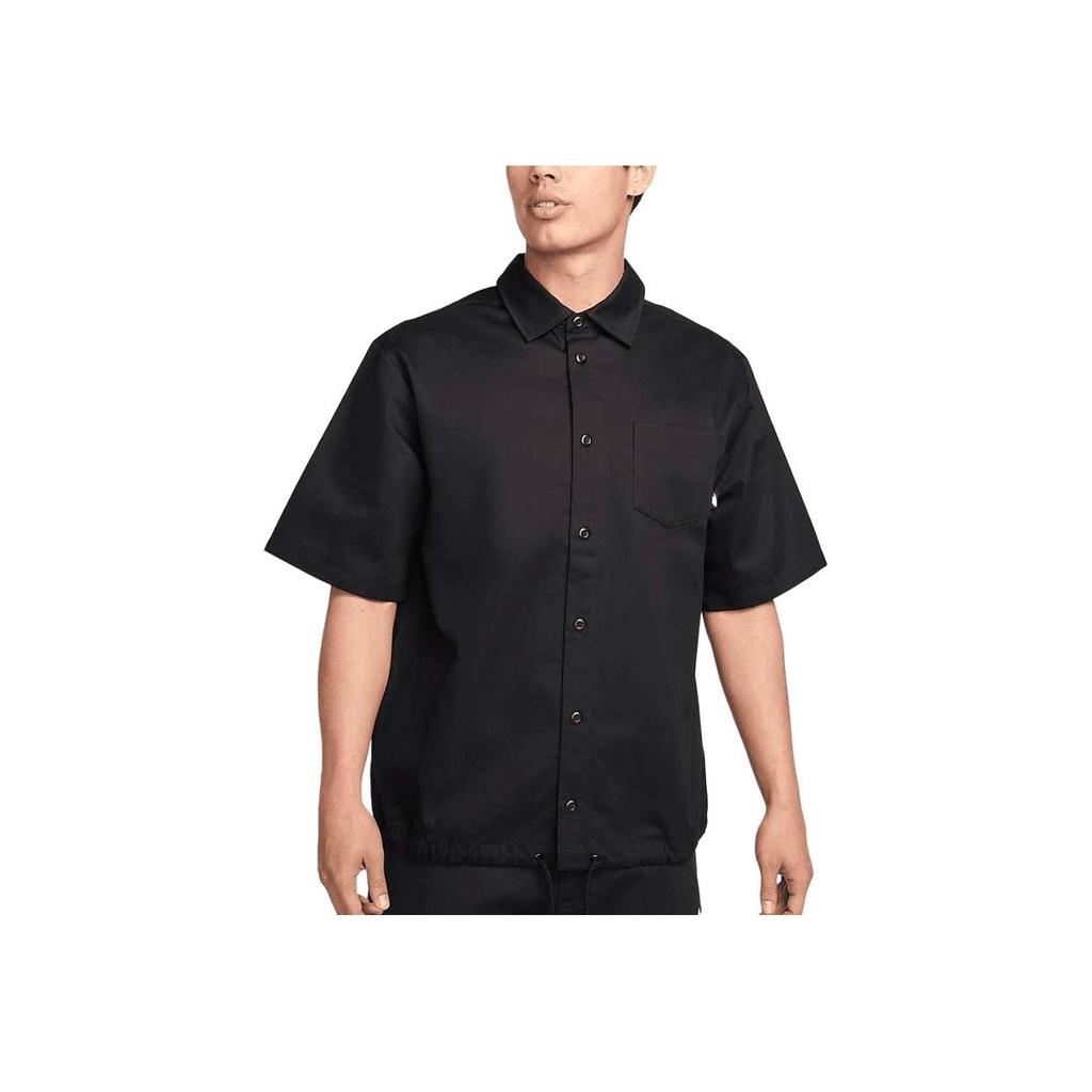 Nike Solid Color Polo Casual Sports Short Sleeve Shirt Men Shirts Black DX0899-010