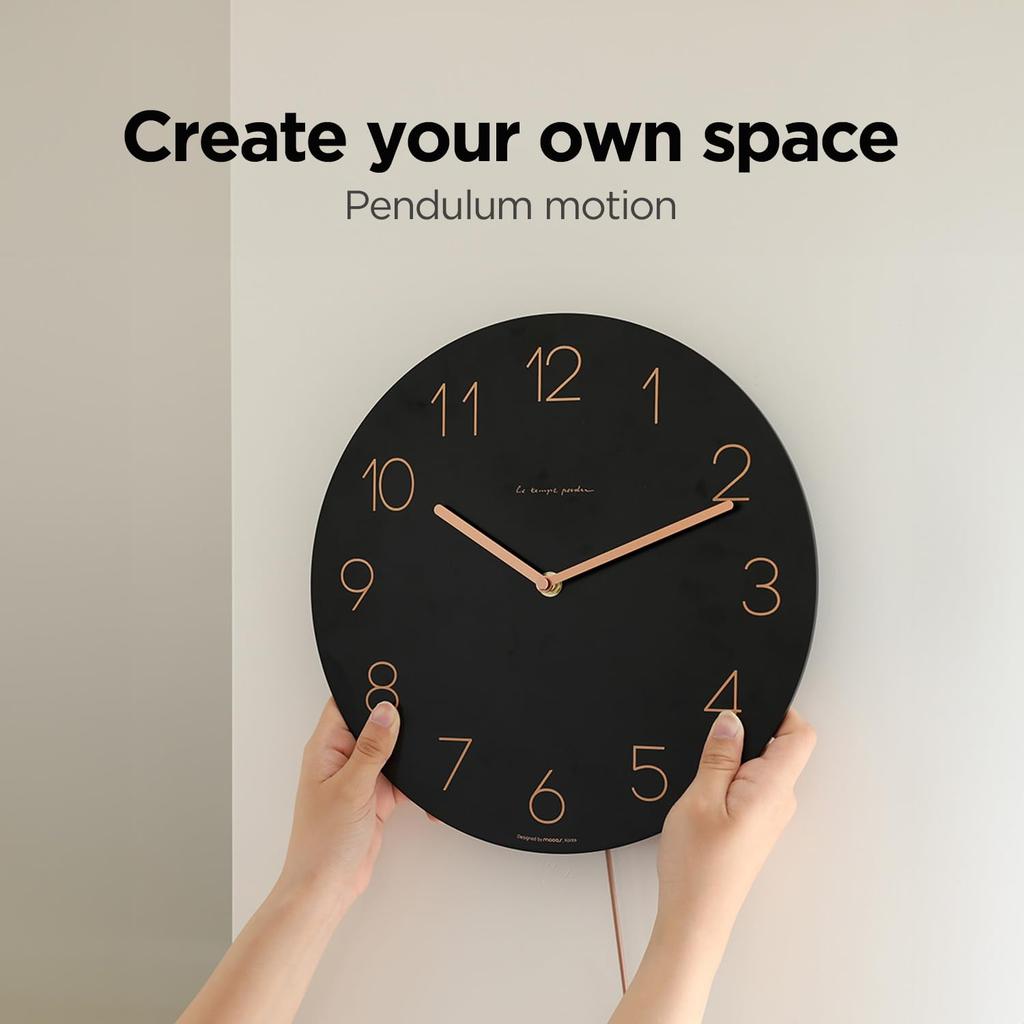 Mooas Pendulum Wall Clock Black Label