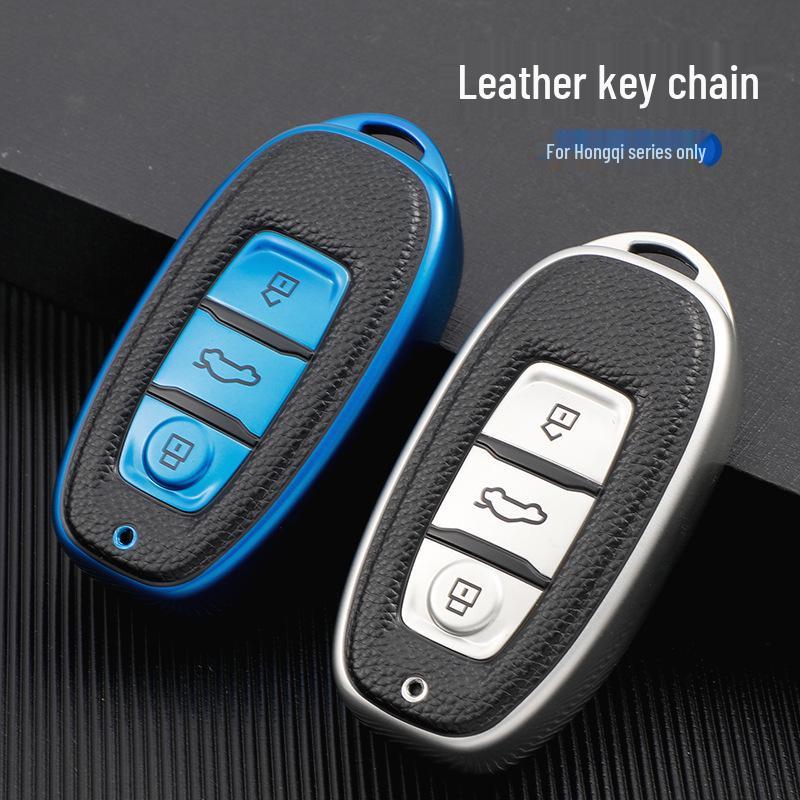 Luxury Leather Key Case for FAW Hongqi H7, Ehs3, and Eqm5 - Unisex Car Accessory