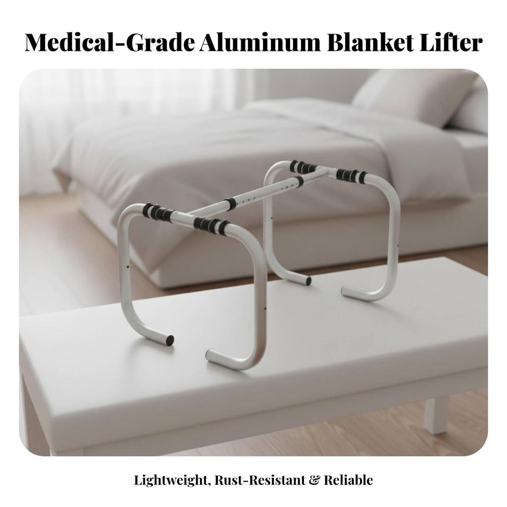 Bed Quilt Support Arch with Clips | Adjustable Height Design, Lightweight Aluminum Alloy, Blanket