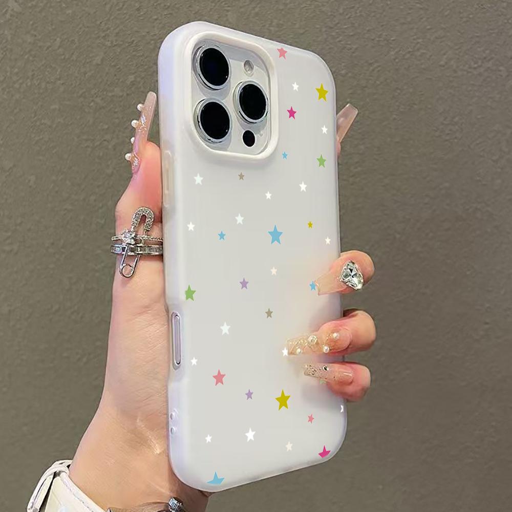 Luxury Candy Color Cute Star Phone Case for Redmi Note 12S 10 11 12 13 14 Pro Plus 5G Redmi 14C 13C 4G Shockproof Phone Cover
