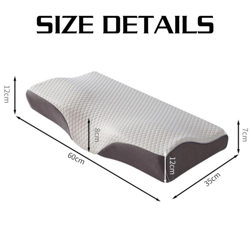 Contour Thai Latex Cervical Pillow for Neck Pain Relief Ergonomic Orthopedic Neck Support Pillow for Side Back Stomach Sleepers