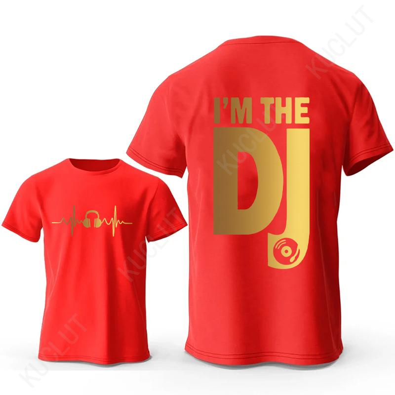 DJ Headphone Print T Shirts Turntablist Graphic Men Streetwear Short Sleeve Tees Recorded Music Gifts Tee T-shirt Male Clothing