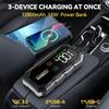 Car Jump Starter 6000A 12V with Display, Quick Charge 3.0, LED Light, Smart Cables