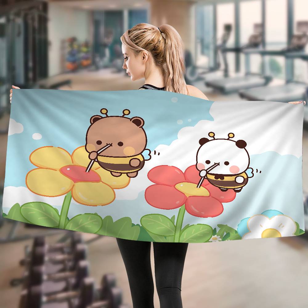 1 Stück Bubu Und Dudu Niedliches Cartoon Anime Strand Schwimmtuch Weiches Saugfähiges Waschlappen Kindergeschenke Für Kinder Reise Camping Fitnessstudio