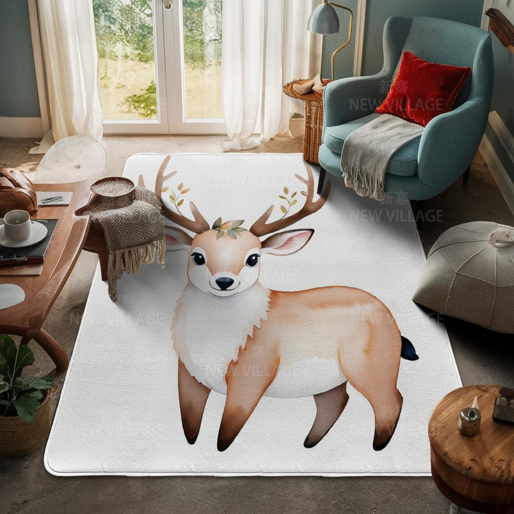 House Entrance Carpet Home Door Mat Living Room Bath Foot Bathroom Non-slip Water Absorption Rugs Bath Merry Christmas Winter