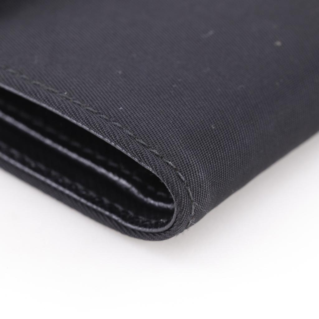 PRADA Tri-fold wallet black Nylon unisex Used