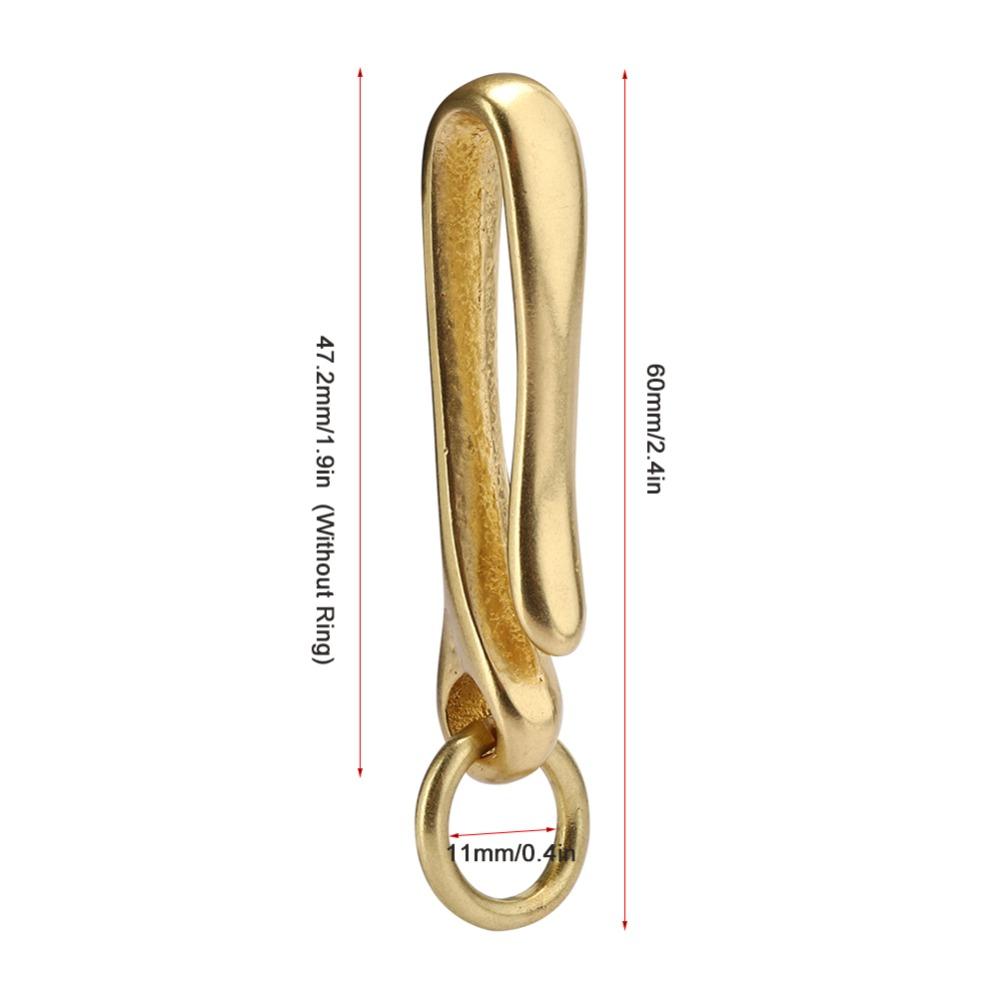2pcs Fish Hook Keychain Belt Clip Holder Brass Car Keychain Hook U Shaped Key Chain Car Use