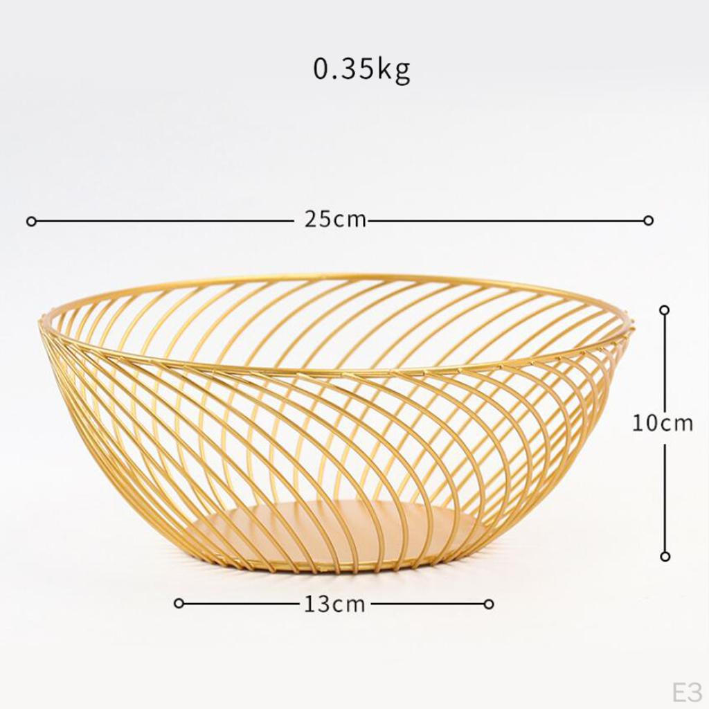 Simple Basket Iron Wire Organizer Vegetable Rack Storage Tray Holder Table