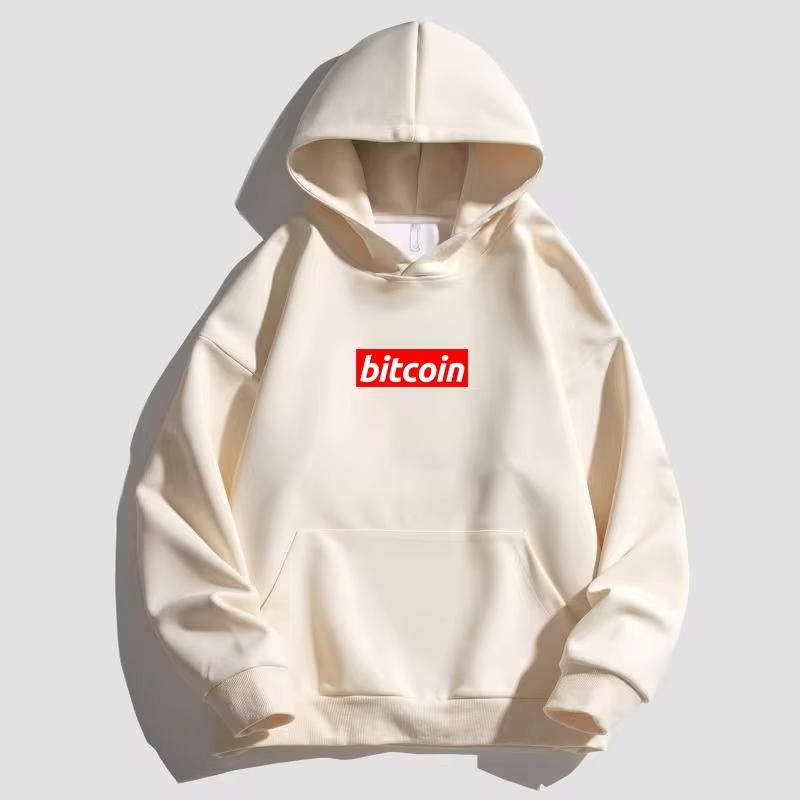 Bitcoin Men's Hoodie Sports Casual Sweater Men's Spring and Autumn Fashion Large Solid Couple Top Stranger Things Funko