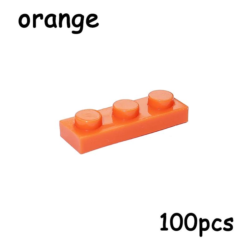 100PCS MOC Assemble Particles 3623 Size 1x3 Bricks Dots 1*3 Building Blocks DIY Educational Creative Toy for Kids