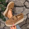 Scarpe Loafer Donna Autunno Decorazione con Perline Colorate Stile Bohemia Comfort Zeppa in Canapa Scarpe con Tasselli Moda Scamosciate Slip-On