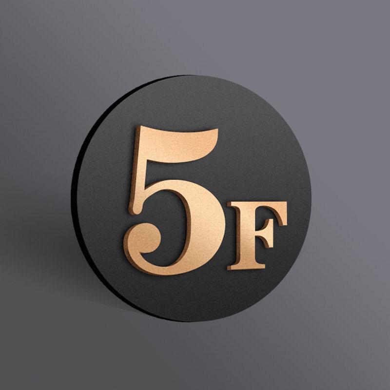 Elevator Floor Guide & Lobby Door Signage for Hotel Room Direction