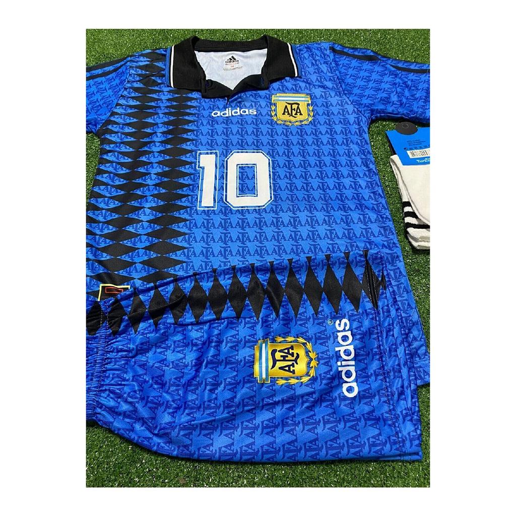 Argentinien 2023/24 Neue Saison Lionel Messi Iconic Kids Special Nostalgia Jersey-Shorts und Socken-Set