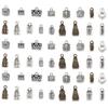20pcs/bag Antique Silver Bronze Bail Beads Random Mixed For DIY Jewelry Findings Bracelet  Accessories Hanging Beads Connector