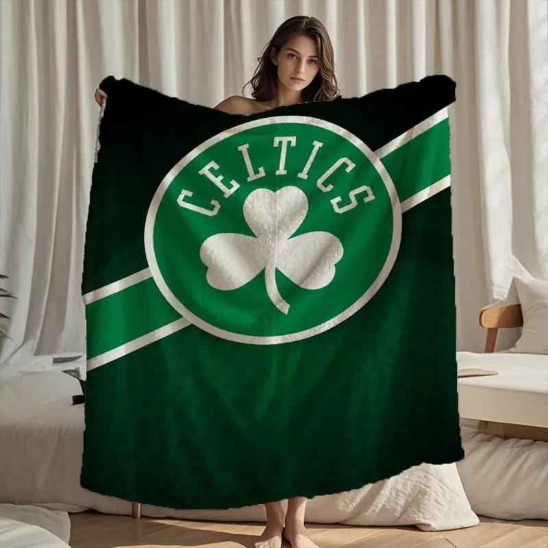 Irish St Patrick'S Patterned Blanket Shamrock Digital Printed Flannel Blanket Air Conditioning Blanket