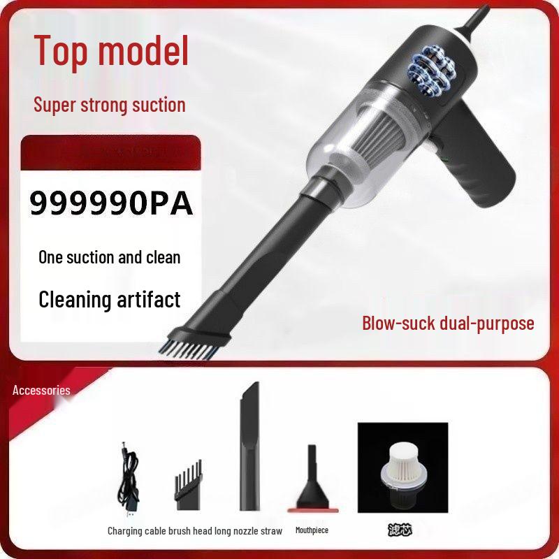 High Suction Handheld Wireless Vacuum Cleaner for Home and Car - Versatile for Carpets, Windows, and Crevices